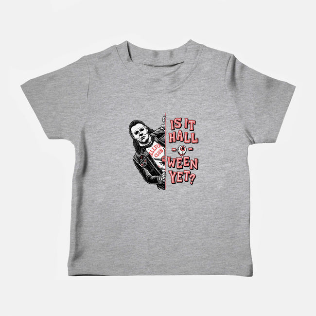 Halloween Yet?-baby basic tee-momma_gorilla