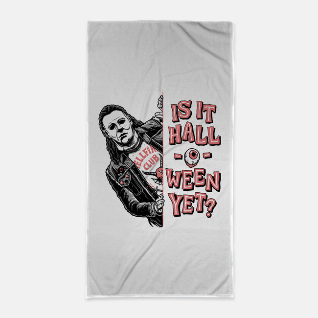 Halloween Yet?-none beach towel-momma_gorilla