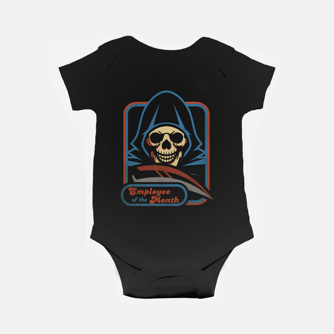 Grim Employee Of The Month-baby basic onesie-jrberger