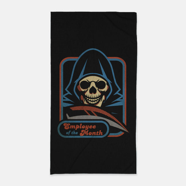 Grim Employee Of The Month-none beach towel-jrberger