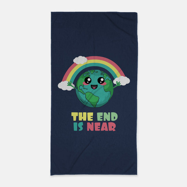 The End Is Coming-none beach towel-BridgeWalker