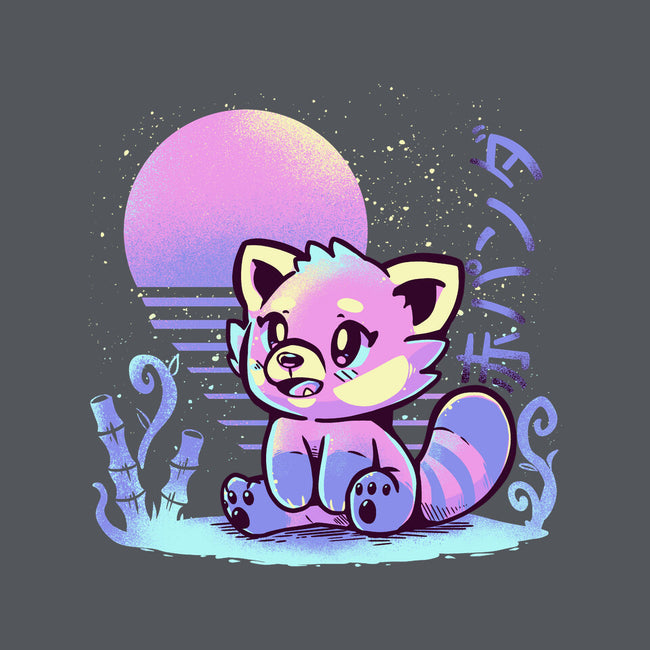 Retrowave Red Panda-womens fitted tee-TechraNova
