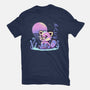 Retrowave Red Panda-womens fitted tee-TechraNova