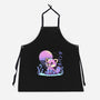 Retrowave Red Panda-unisex kitchen apron-TechraNova