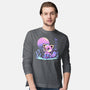 Retrowave Red Panda-mens long sleeved tee-TechraNova