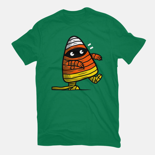 Candy Corn Mummy-womens fitted tee-krisren28