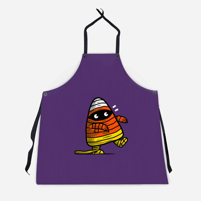 Candy Corn Mummy-unisex kitchen apron-krisren28