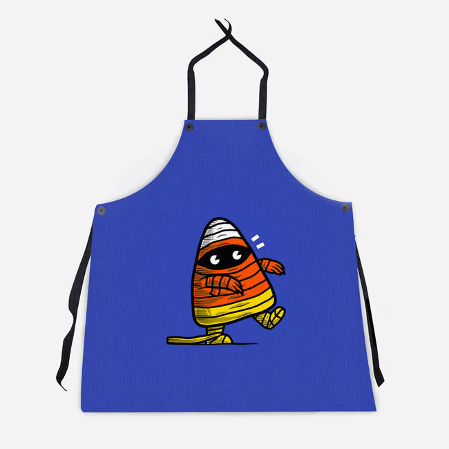 Candy Corn Mummy-unisex kitchen apron-krisren28