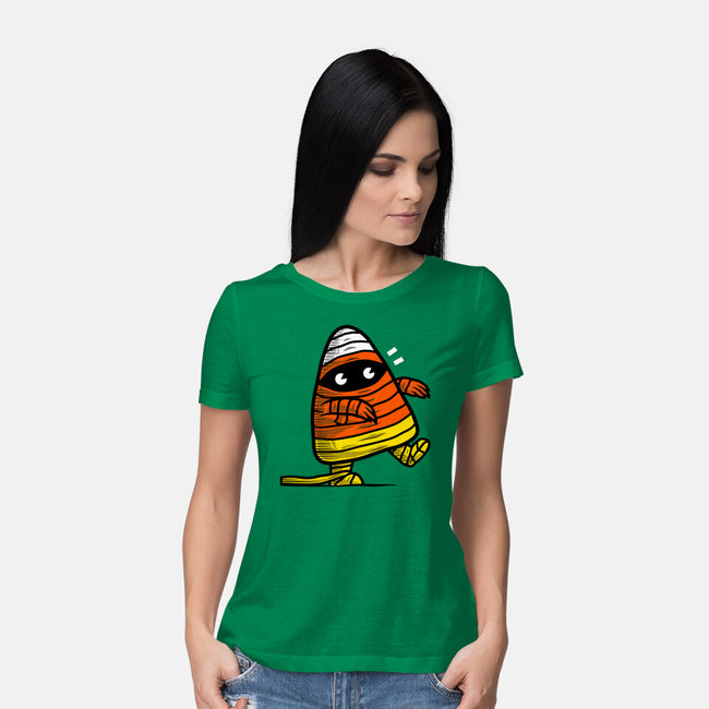 Candy Corn Mummy-womens basic tee-krisren28