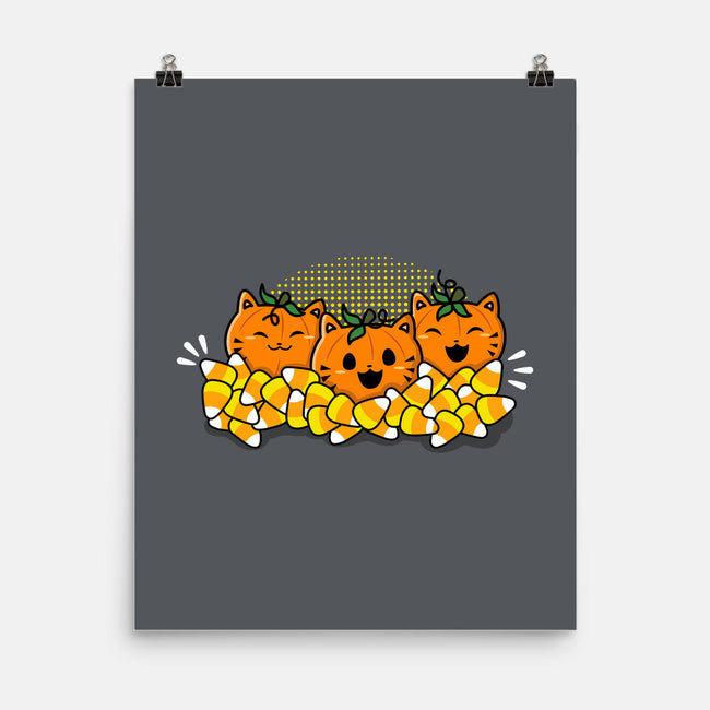 Pumpkin Cats-none matte poster-bloomgrace28