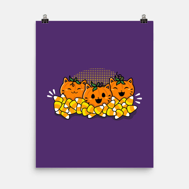 Pumpkin Cats-none matte poster-bloomgrace28