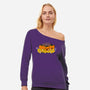 Pumpkin Cats-womens off shoulder sweatshirt-bloomgrace28