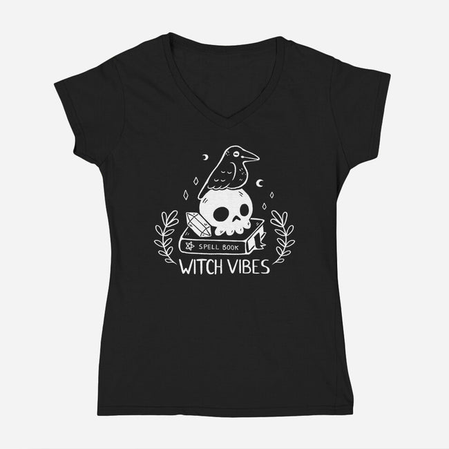 Witch Vibes-womens v-neck tee-xMorfina