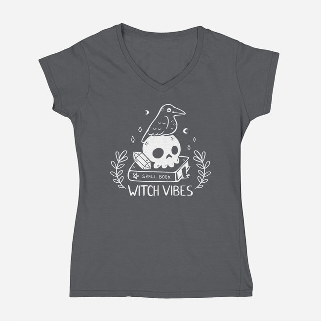Witch Vibes-womens v-neck tee-xMorfina