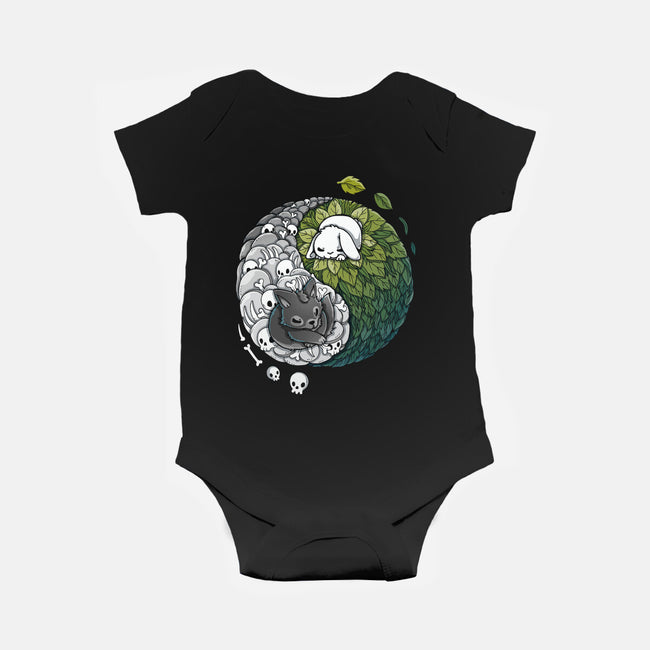 Yin Yang Predator Prey-baby basic onesie-Vallina84