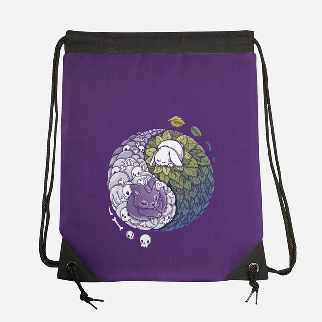 Yin Yang Predator Prey-none drawstring bag-Vallina84