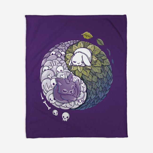 Yin Yang Predator Prey-none fleece blanket-Vallina84