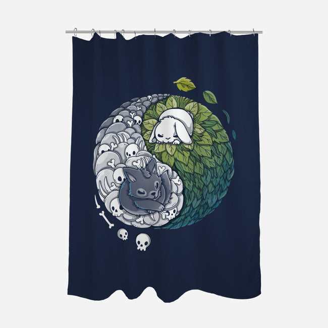 Yin Yang Predator Prey-none polyester shower curtain-Vallina84