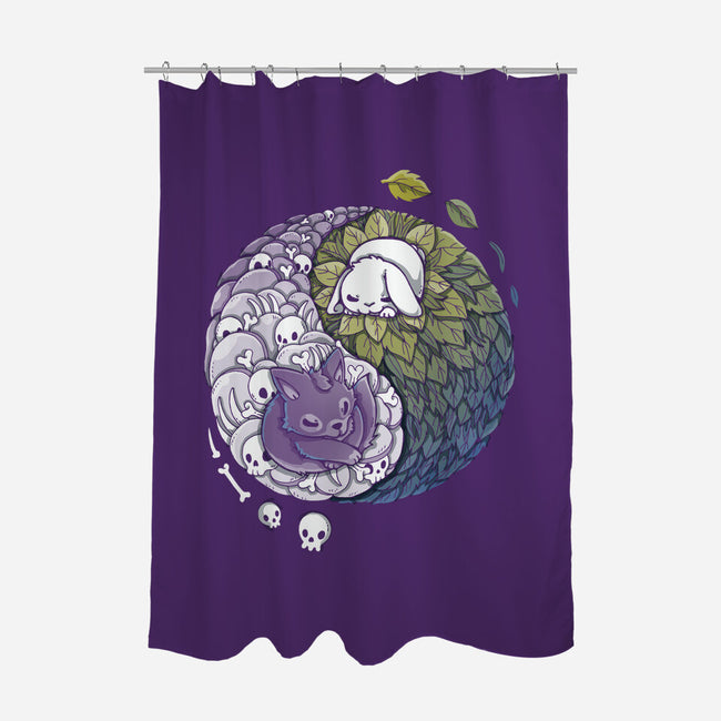 Yin Yang Predator Prey-none polyester shower curtain-Vallina84