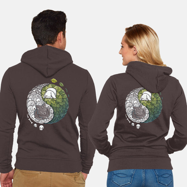 Yin Yang Predator Prey-unisex zip-up sweatshirt-Vallina84