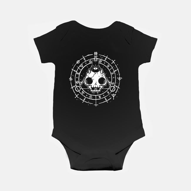 Skull Of The Lamb-baby basic onesie-demonigote