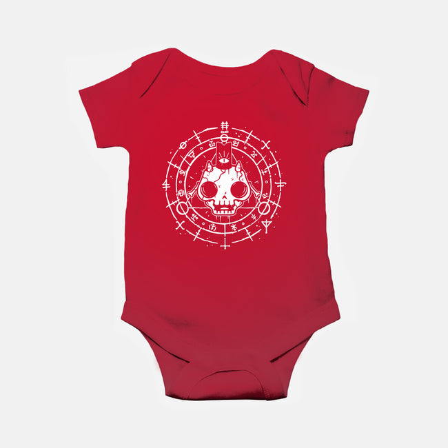 Skull Of The Lamb-baby basic onesie-demonigote