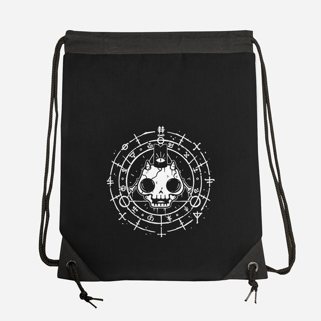 Skull Of The Lamb-none drawstring bag-demonigote