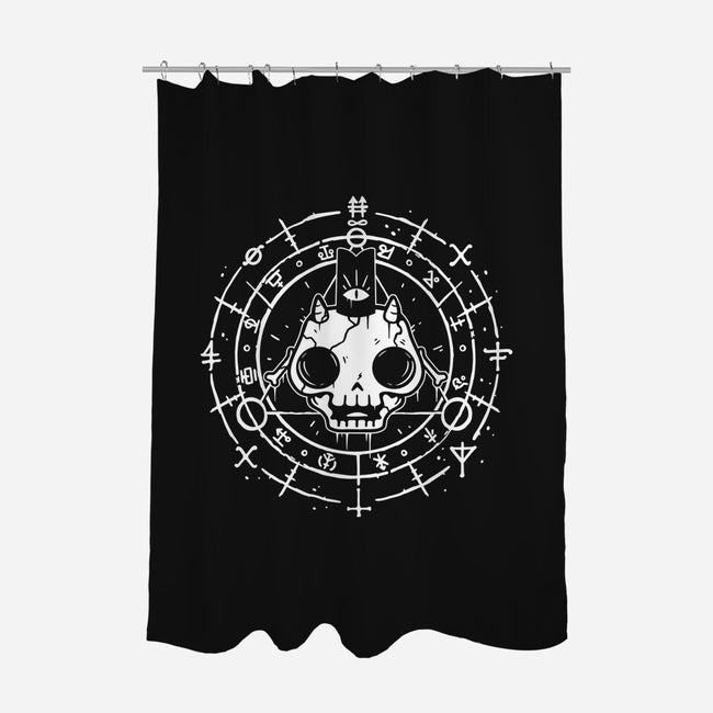 Skull Of The Lamb-none polyester shower curtain-demonigote