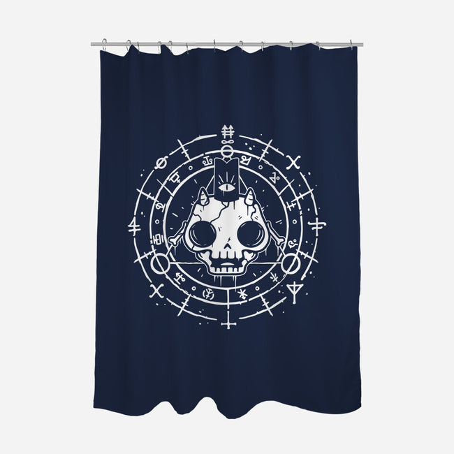 Skull Of The Lamb-none polyester shower curtain-demonigote