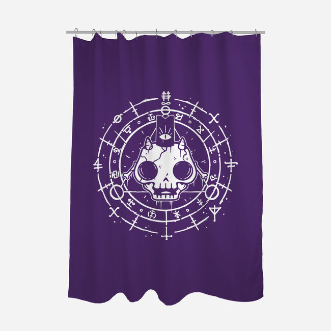 Skull Of The Lamb-none polyester shower curtain-demonigote