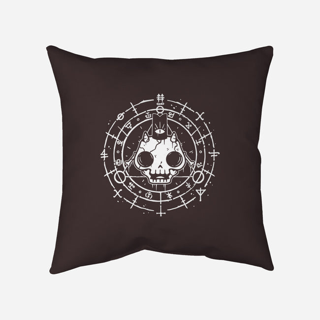 Skull Of The Lamb-none removable cover w insert throw pillow-demonigote