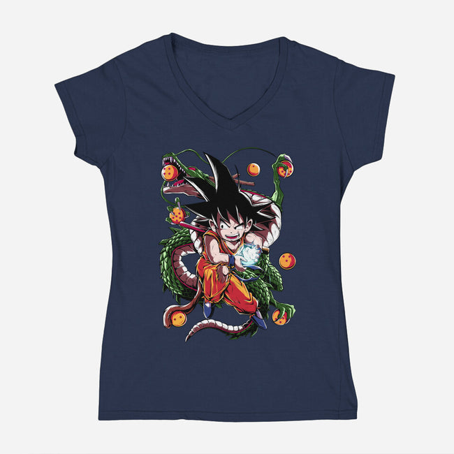 The Monkey Boy-womens v-neck tee-Conjura Geek
