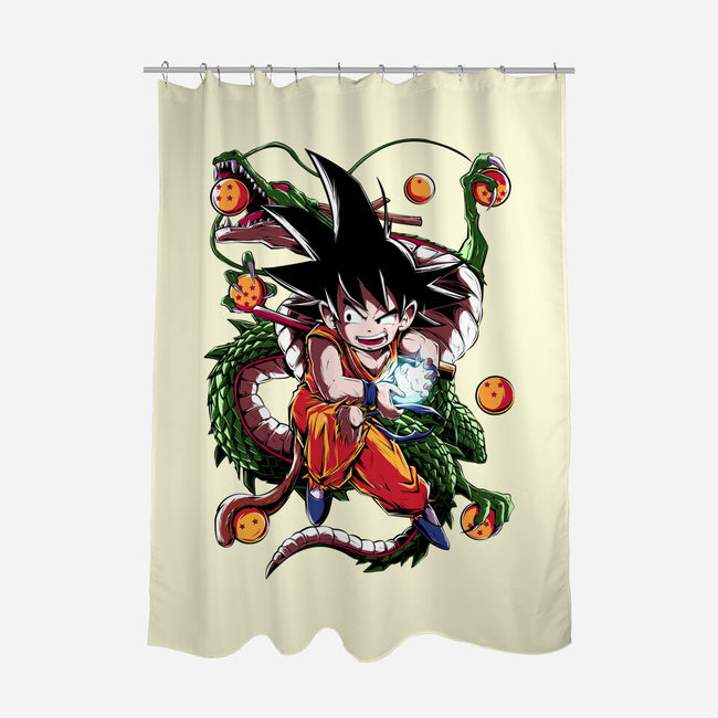 The Monkey Boy-none polyester shower curtain-Conjura Geek