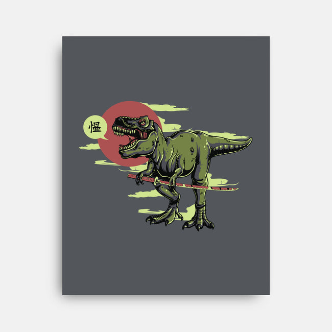 Jurassic Roar-none stretched canvas-ShirtMcGirt