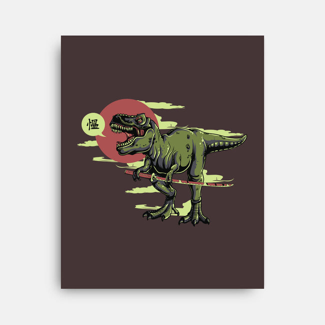 Jurassic Roar-none stretched canvas-ShirtMcGirt