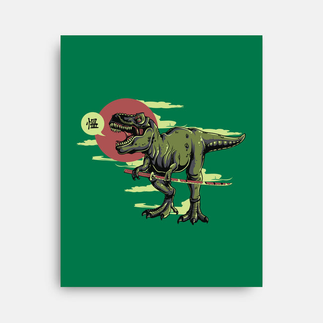 Jurassic Roar-none stretched canvas-ShirtMcGirt