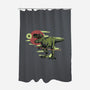 Jurassic Roar-none polyester shower curtain-ShirtMcGirt