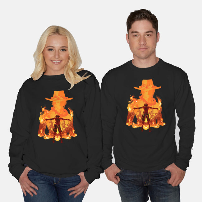 Fire Fist-unisex crew neck sweatshirt-hypertwenty