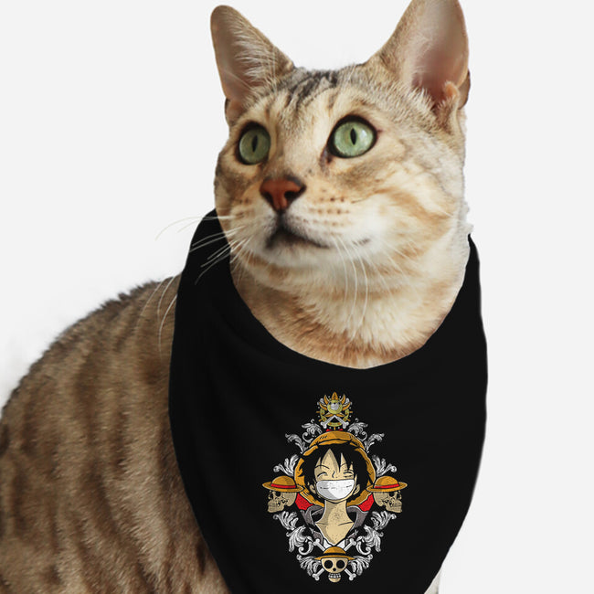 Captain Luffy-cat bandana pet collar-turborat14