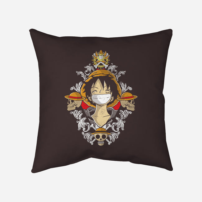 Captain Luffy-none removable cover throw pillow-turborat14