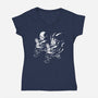 Kame Fiction-womens v-neck tee-Melonseta