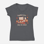 Pumpkin Spice Days-womens v-neck tee-TechraNova