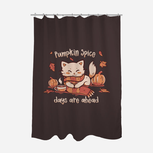 Pumpkin Spice Days-none polyester shower curtain-TechraNova