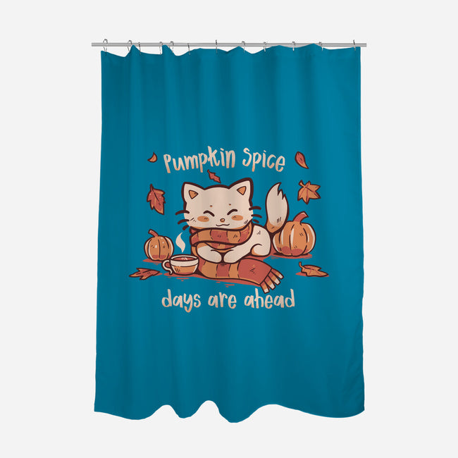 Pumpkin Spice Days-none polyester shower curtain-TechraNova