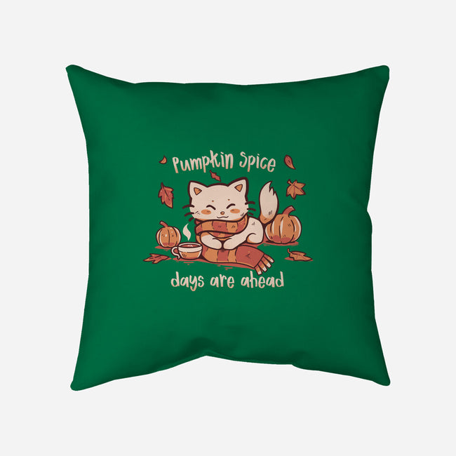 Pumpkin Spice Days-none removable cover throw pillow-TechraNova