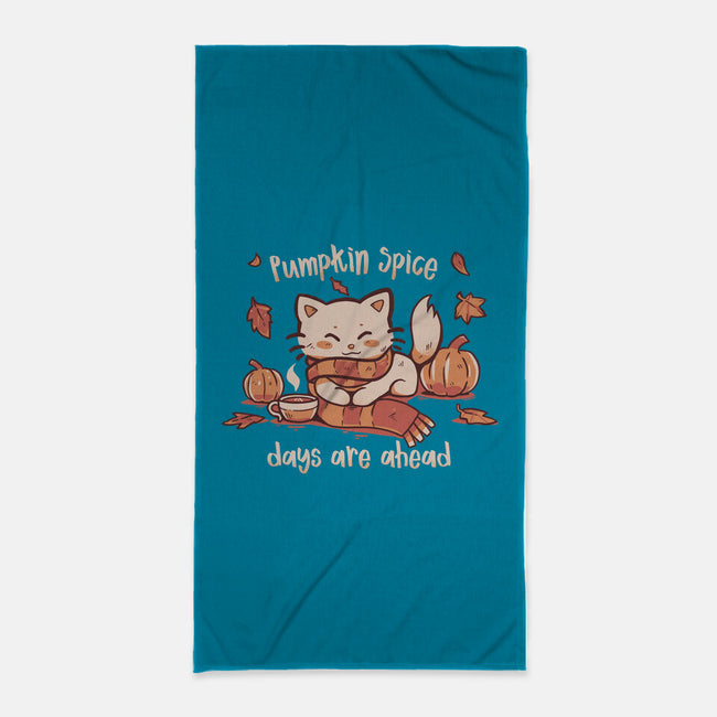 Pumpkin Spice Days-none beach towel-TechraNova