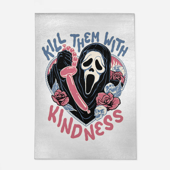 Kill Them With Kindness-none outdoor rug-momma_gorilla