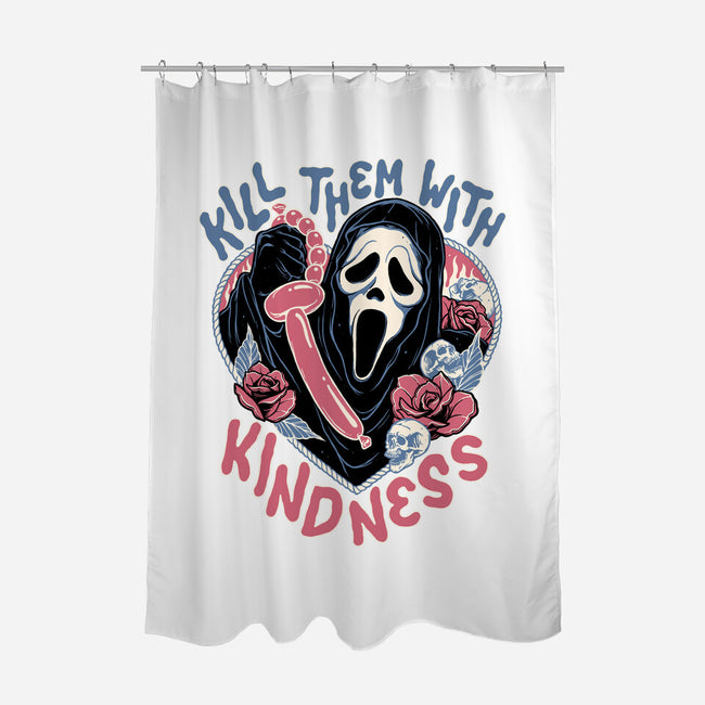 Kill Them With Kindness-none polyester shower curtain-momma_gorilla
