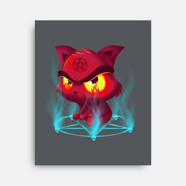 Devil's Cat-none stretched canvas-erion_designs