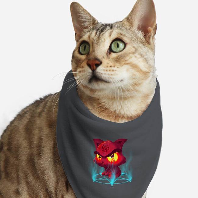 Devil's Cat-cat bandana pet collar-erion_designs